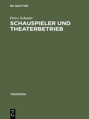 cover image of Schauspieler und Theaterbetrieb
